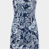 Abito in denim Rebel Hibiscus con lavaggio scuro