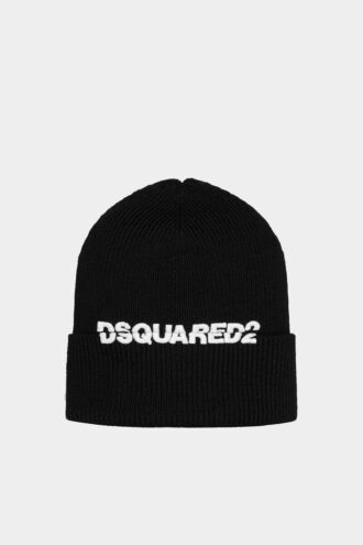 Berretto in maglia con logo Dsquared2