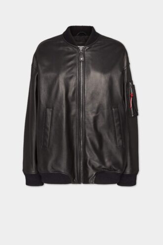 Bomber oversize in pelle modello Cyprus