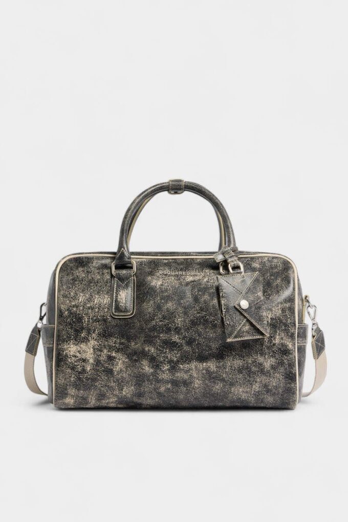 Borsa da viaggio in pelle screpolata D2 Borsa da viaggio in pelle screpolata D2