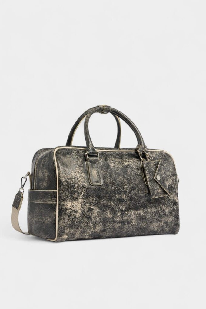 Borsa da viaggio in pelle screpolata D2 Borsa da viaggio in pelle screpolata D2