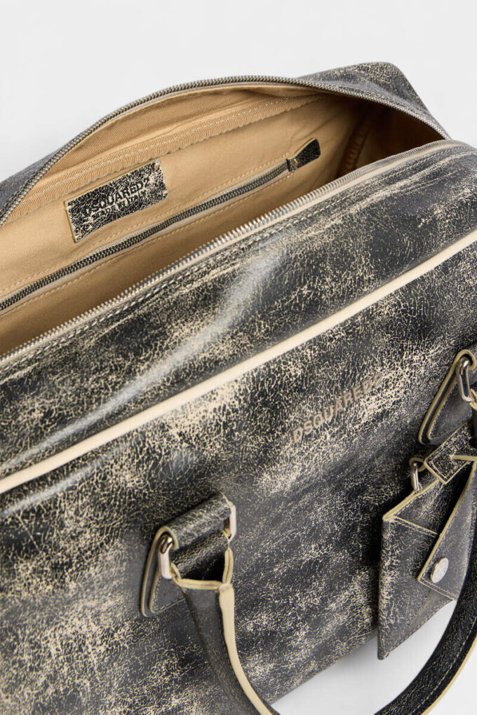 Borsa da viaggio in pelle screpolata D2 Borsa da viaggio in pelle screpolata D2