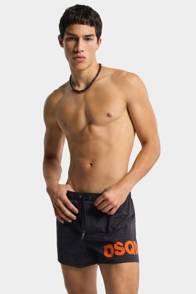 Boxer da bagno midi con logo Dsquared2 Boxer da bagno midi con logo Dsquared2