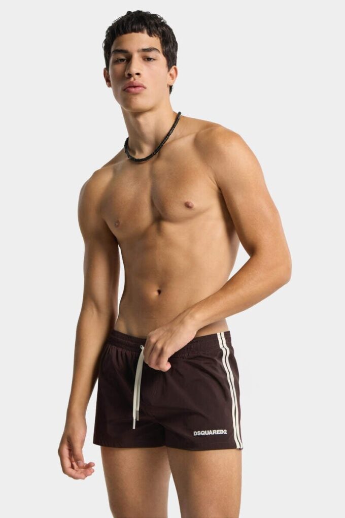Boxer da bagno midi con logo Dsquared2 Boxer da bagno midi con logo Dsquared2