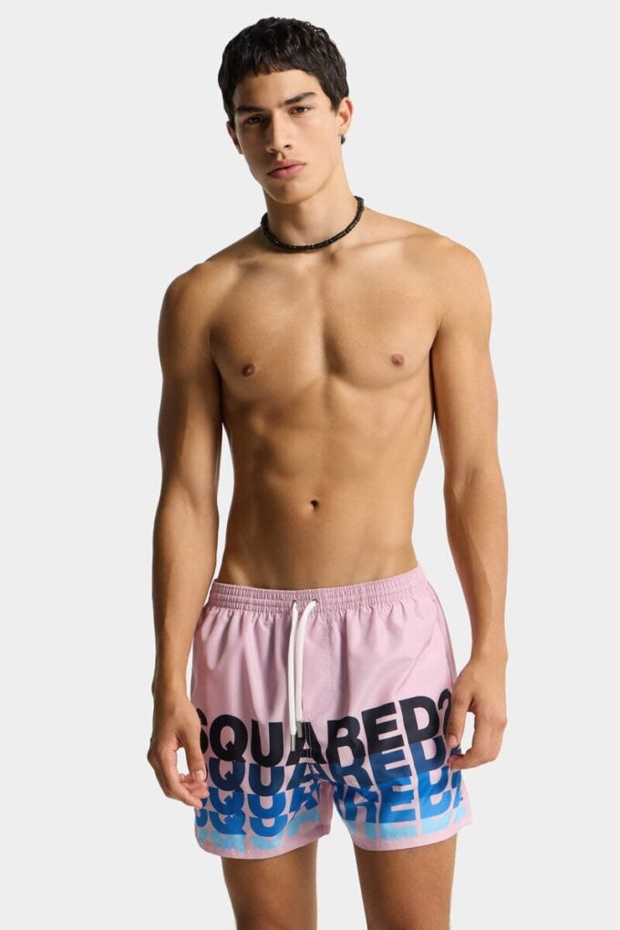 Boxer da bagno midi con logo Dsquared2 Boxer da bagno midi con logo Dsquared2