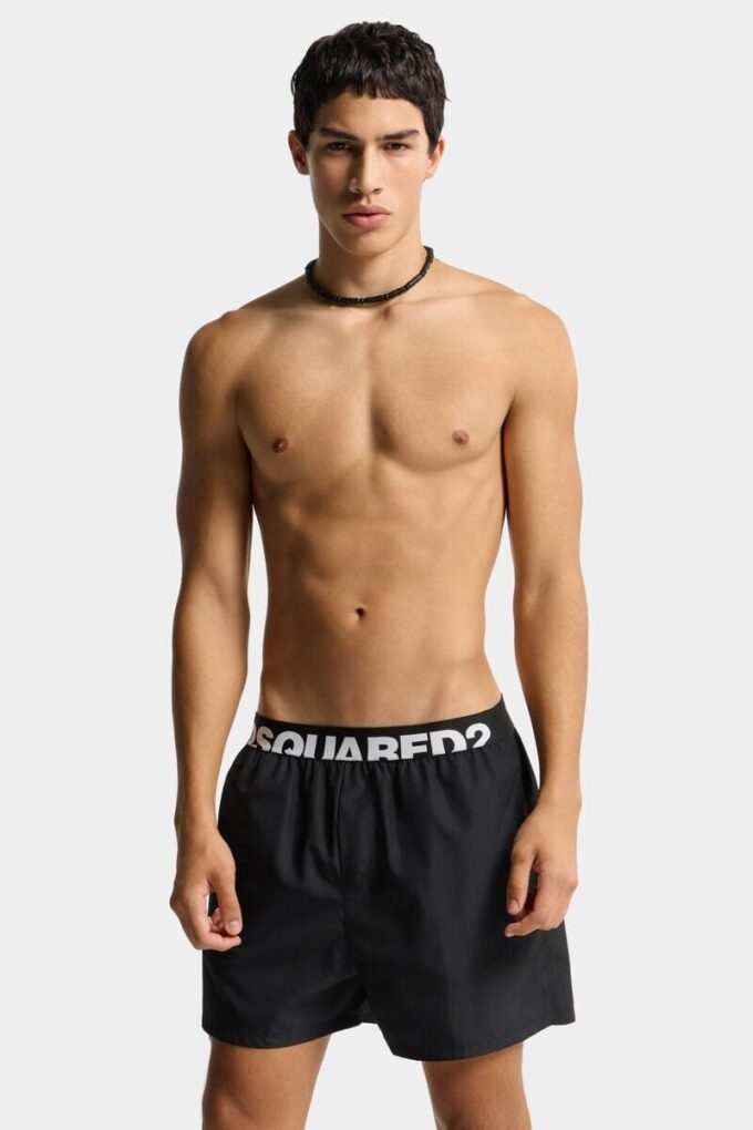 Boxer da bagno midi con logo Dsquared2 Boxer da bagno midi con logo Dsquared2