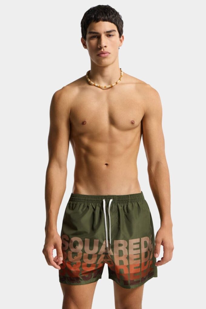 Boxer da bagno midi con logo Dsquared2 Boxer da bagno midi con logo Dsquared2