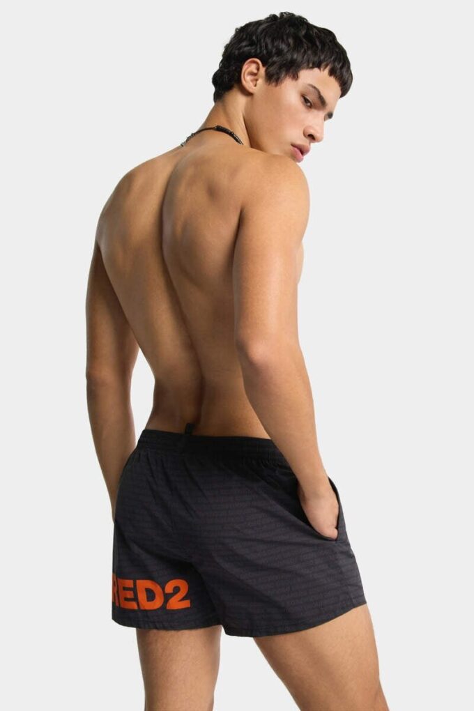 Boxer da bagno midi con logo Dsquared2 Boxer da bagno midi con logo Dsquared2