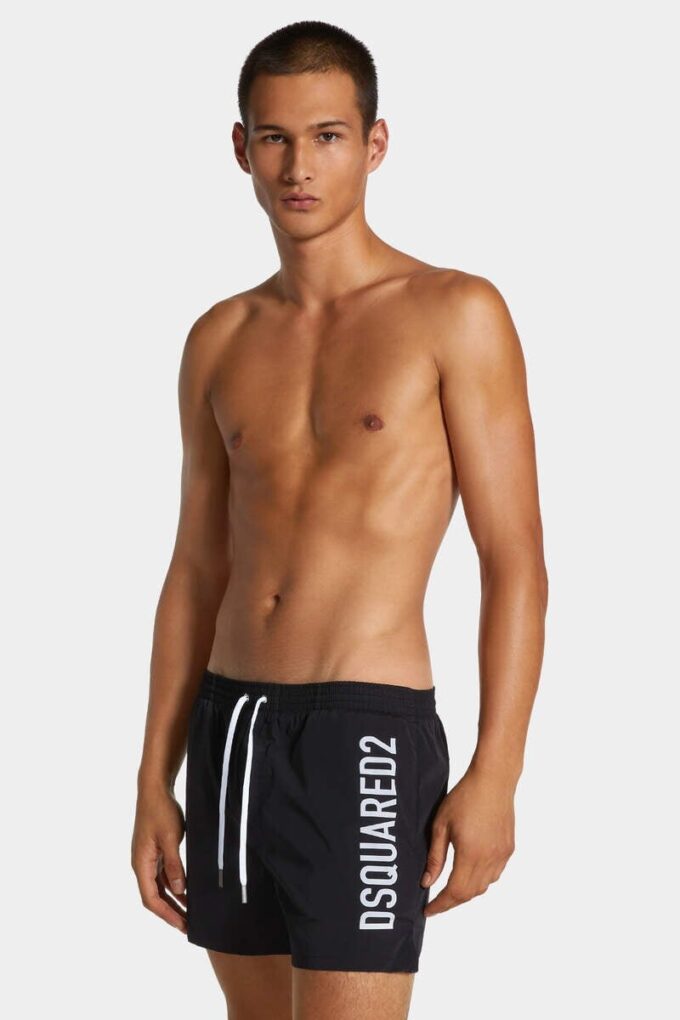 Boxer da bagno midi con logo laterale Dsquared2 Boxer da bagno midi con logo laterale Dsquared2