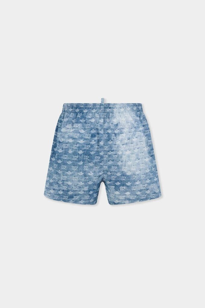 Boxer da bagno midi con monogramma D2 Boxer da bagno midi con monogramma D2