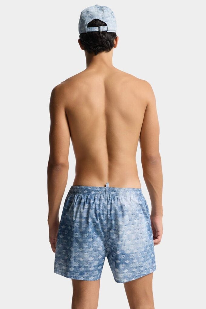 Boxer da bagno midi con monogramma D2 Boxer da bagno midi con monogramma D2