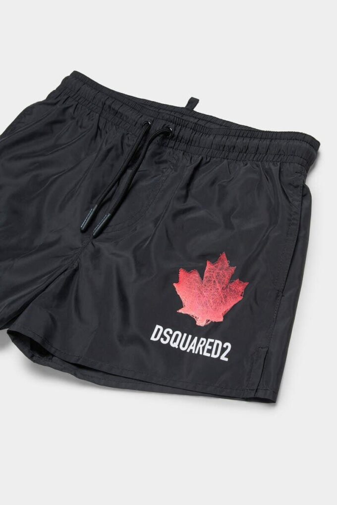 Boxer da bagno midi D2Kids Junior con foglia d’acero