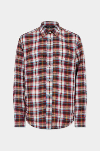 Camicia canadese vintage in lino