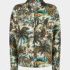 Camicia con collo a V e stampa scimmia Camicia con collo a V e stampa scimmia