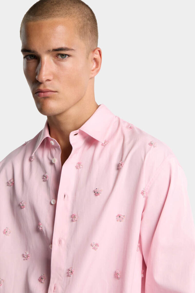 Camicia con coulisse ricamata Camicia con coulisse ricamata