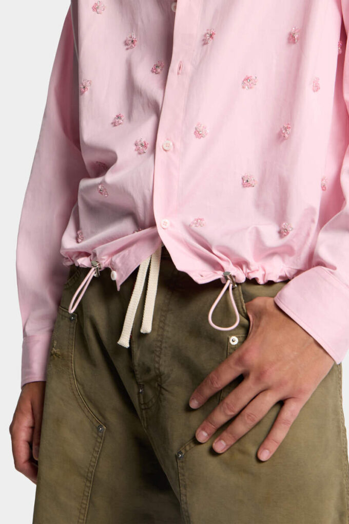 Camicia con coulisse ricamata Camicia con coulisse ricamata