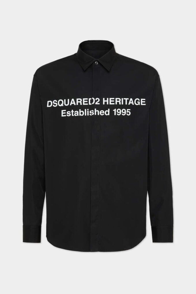 Camicia con logo Heritage stampato Camicia con logo Heritage stampato