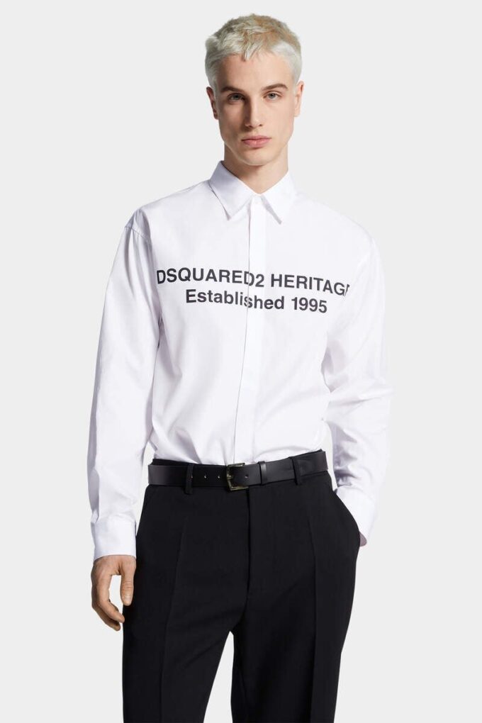 Camicia con logo Heritage stampato Camicia con logo Heritage stampato