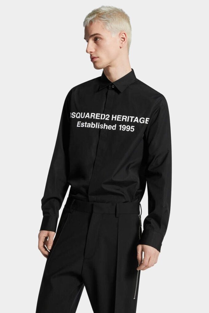Camicia con logo Heritage stampato Camicia con logo Heritage stampato