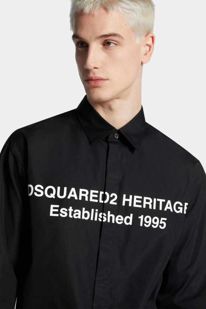 Camicia con logo Heritage stampato Camicia con logo Heritage stampato