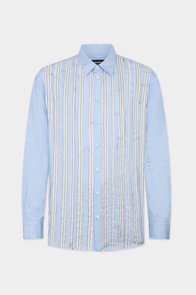 Camicia con spalle scese e taglio grezzo Camicia con spalle scese e taglio grezzo