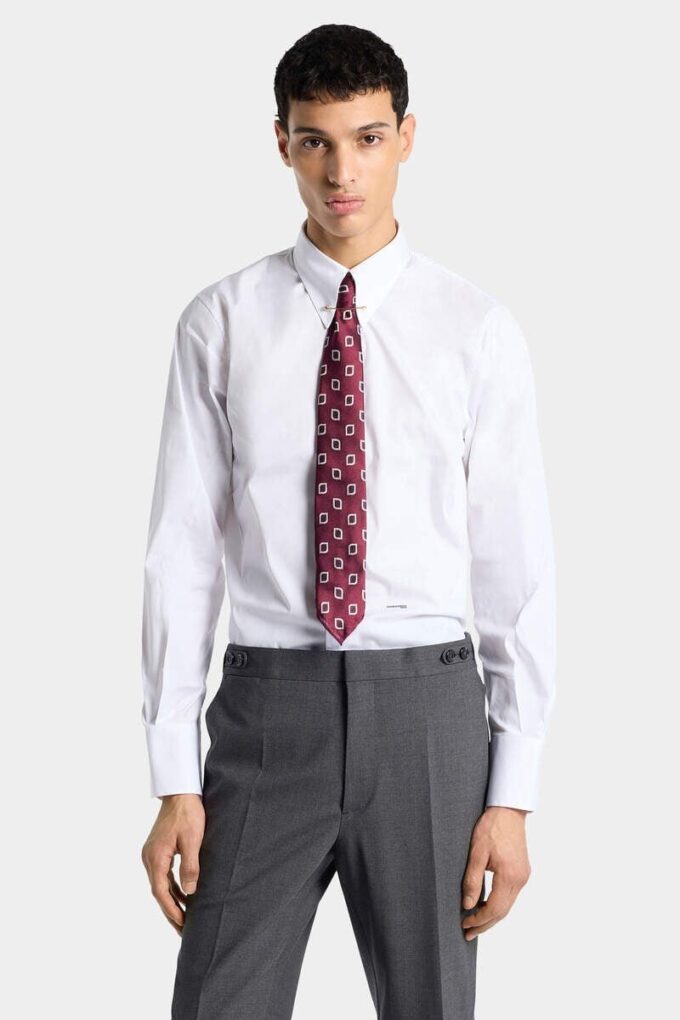 Camicia Easy Slim con colletto a spilla Camicia Easy Slim con colletto a spilla