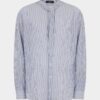 Camicia in lino con spalline scese e cravatta Camicia in lino con spalline scese e cravatta