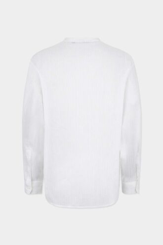Camicia in lino con spalline scese e cravatta