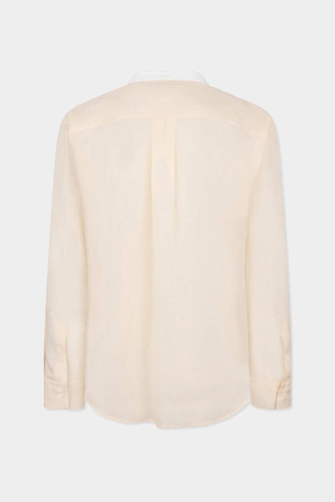 Camicia in seta con spalline scese e papillon Camicia in seta con spalline scese e papillon