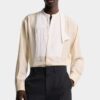 Camicia in seta con spalline scese e papillon Camicia in seta con spalline scese e papillon