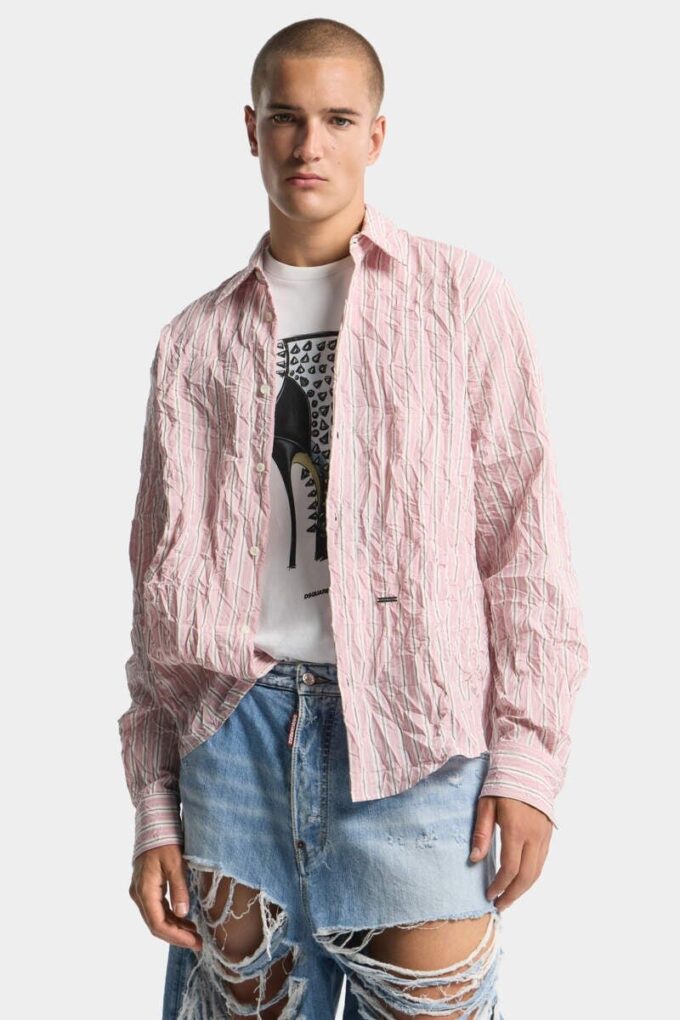Camicia oversize stropicciata Camicia oversize stropicciata