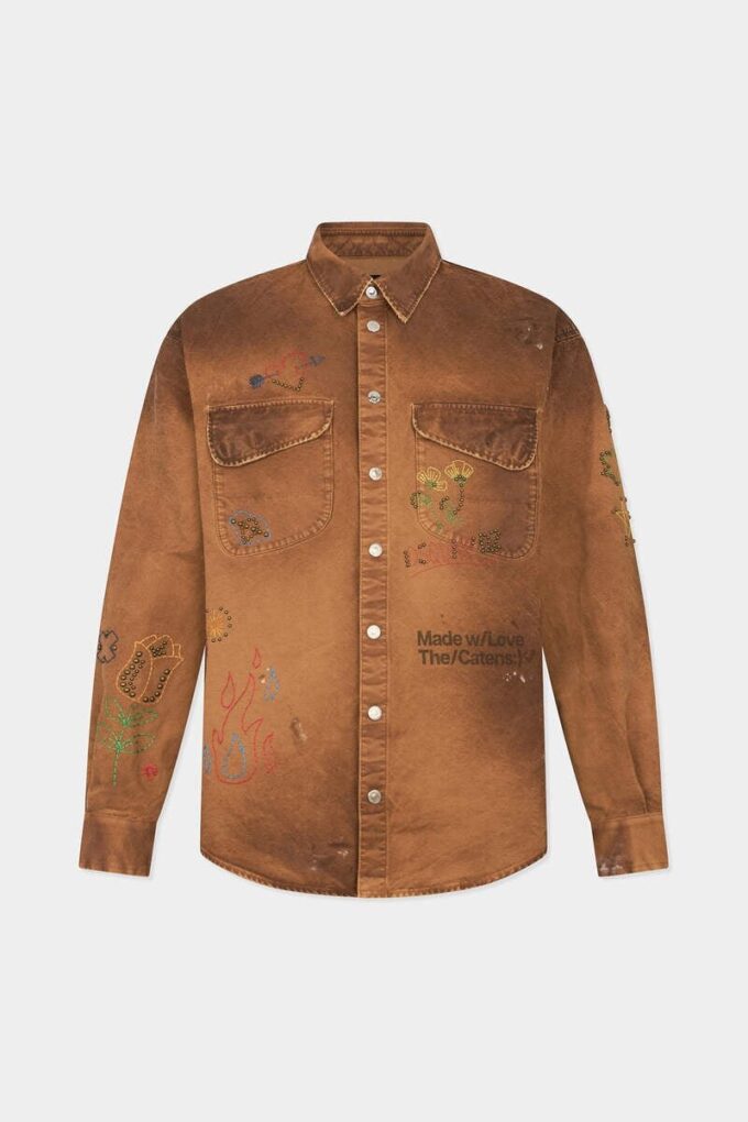 Camicia Scribbles fatta a mano Camicia Scribbles fatta a mano