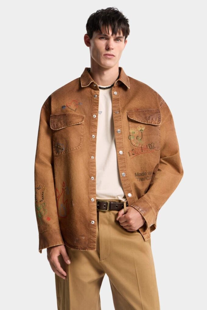 Camicia Scribbles fatta a mano Camicia Scribbles fatta a mano