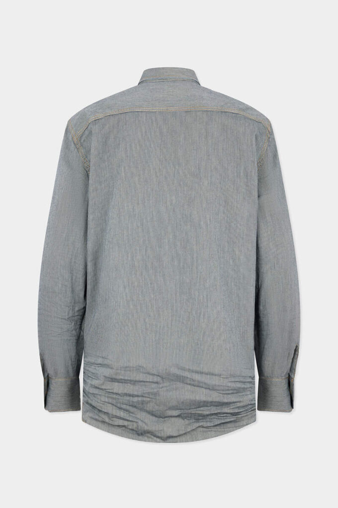 Camicia vintage canadese in denim a righe Camicia vintage canadese in denim a righe