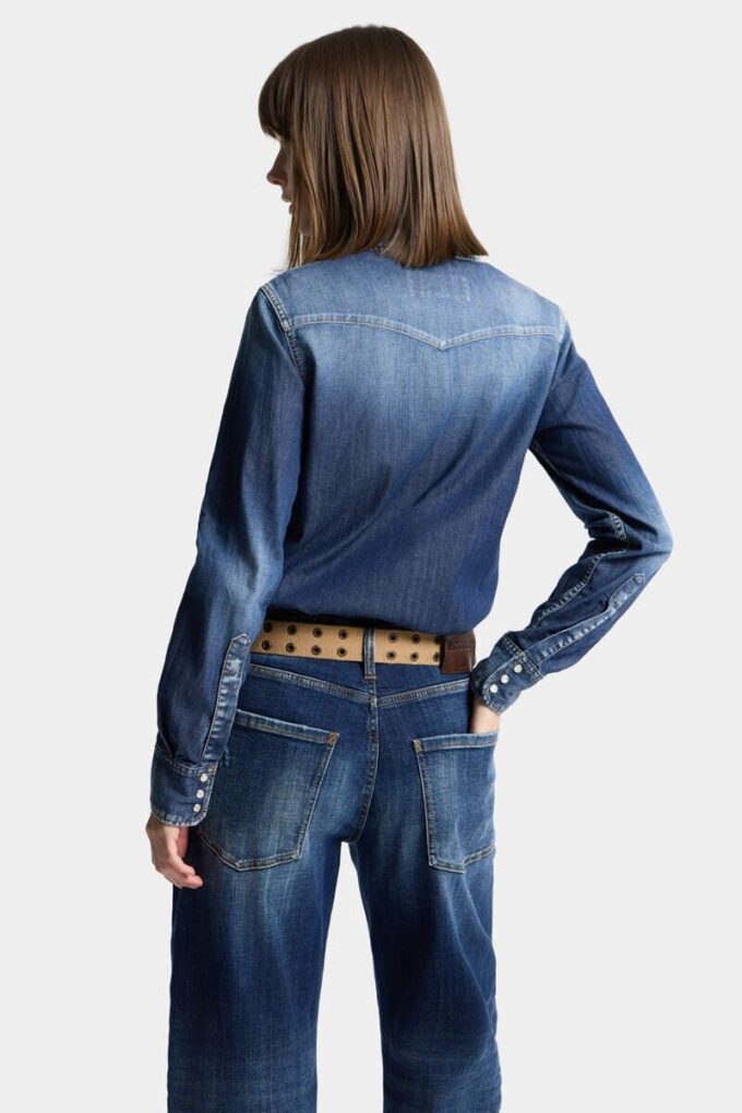 Camicia western basic con lavaggio Perfecto Camicia western basic con lavaggio Perfecto