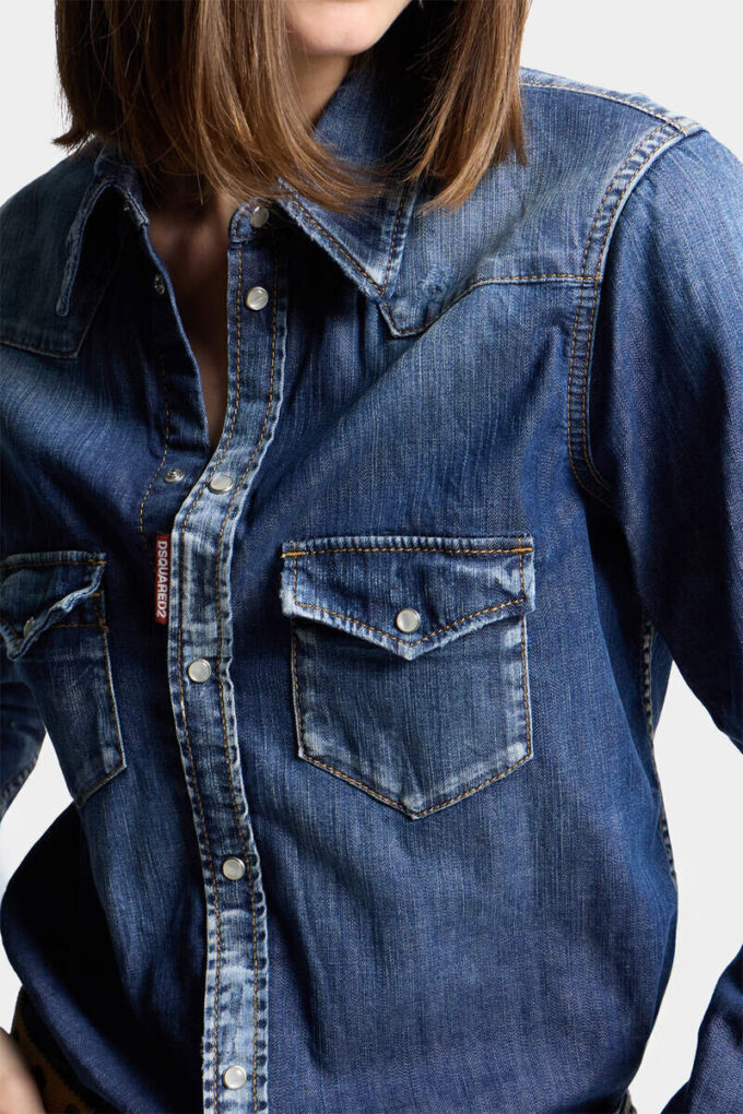 Camicia western basic con lavaggio Perfecto Camicia western basic con lavaggio Perfecto