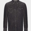 Camicia western lavata nera Camicia western lavata nera