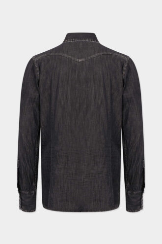 Camicia western lavata nera Camicia western lavata nera