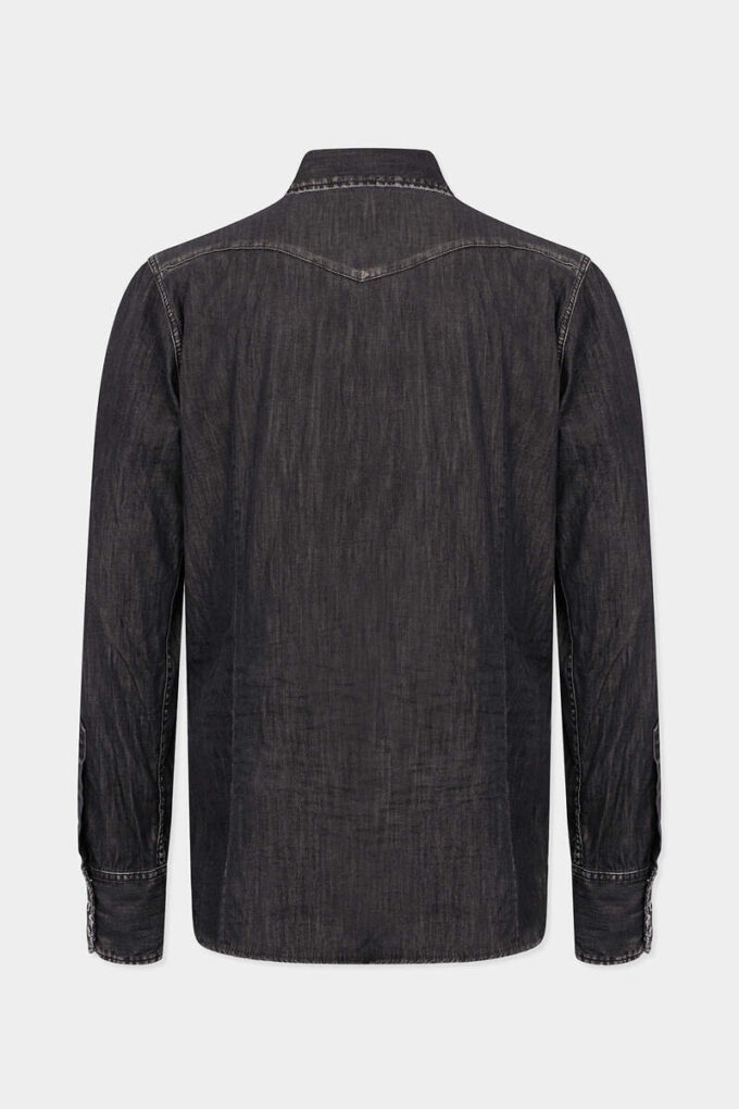 Camicia western lavata nera Camicia western lavata nera