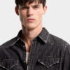Camicia western lavata nera Camicia western lavata nera