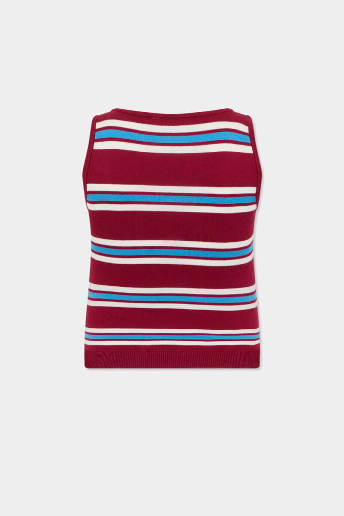 Canotta in maglia a righe Canotta in maglia a righe