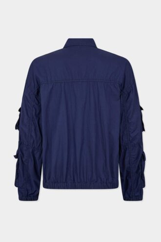 Cappotto cargo in nylon tinto