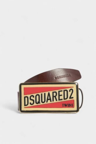 Cintura con placca con logo Dsquared2