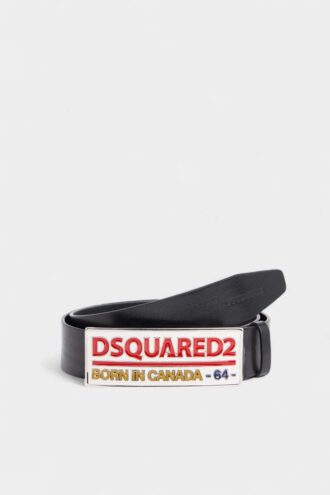 Cintura con placca con logo Dsquared2