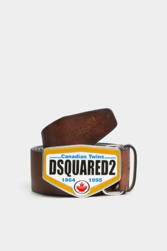 Cintura con placca con logo Dsquared2