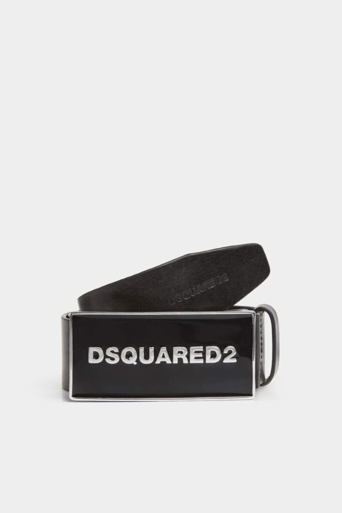 Cintura Dsquared2 con placca con logo tono su tono Cintura Dsquared2 con placca con logo tono su tono