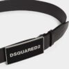 Cintura Dsquared2 con placca con logo tono su tono Cintura Dsquared2 con placca con logo tono su tono