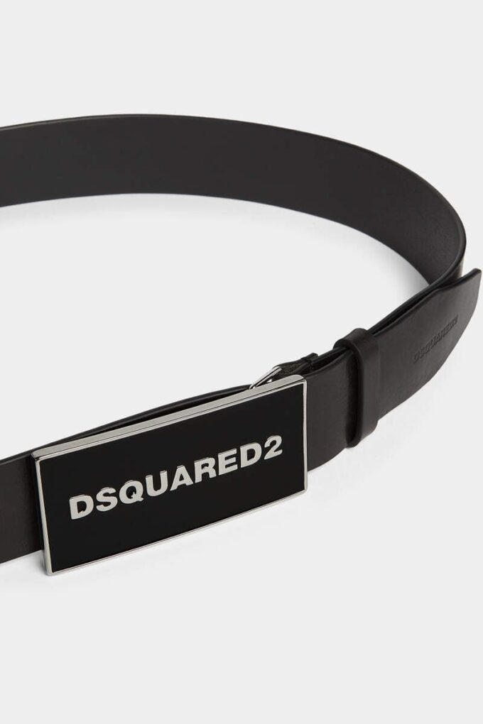 Cintura Dsquared2 con placca con logo tono su tono Cintura Dsquared2 con placca con logo tono su tono