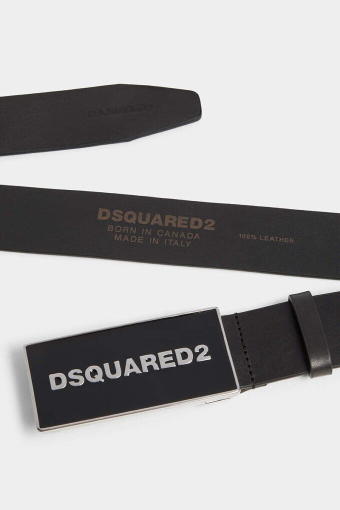 Cintura Dsquared2 con placca con logo tono su tono Cintura Dsquared2 con placca con logo tono su tono