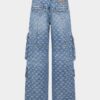 D2 Jeans cargo Monogram lavaggio chiaro D2 Jeans cargo Monogram lavaggio chiaro